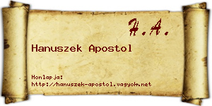 Hanuszek Apostol névjegykártya